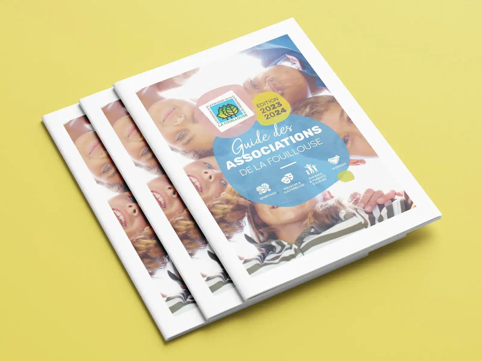 Pages intérieures du bulletin municipal de La Fouillouse par JLS Studio