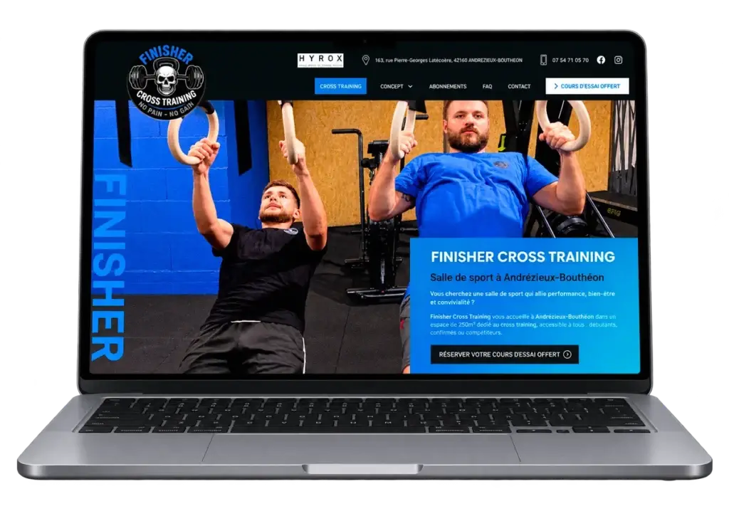 Site internet Finisher, réalisé par notre agence web à Andrézieux-Bouthéon