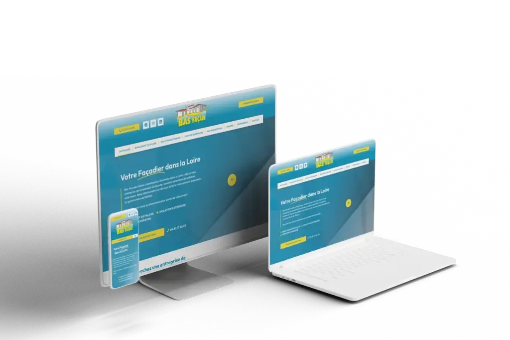 Site internet BAS Façade, réalisé par notre agence web à Veauche